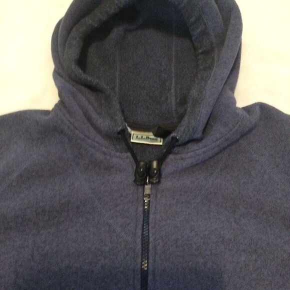 LL Bean Women's Large Polartec Fleece Full Zip Spring Jacket Hoodie Blue‎ - Picture 2 of 7